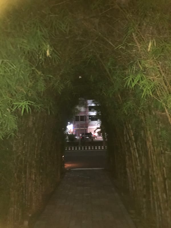 Night scenes captured in Lhokseumawe: flooded pathway, busy street