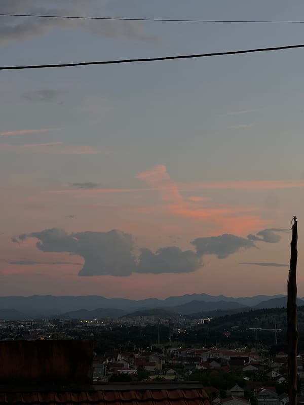 Sunset evening moments captured across Podgorica neighborhoods