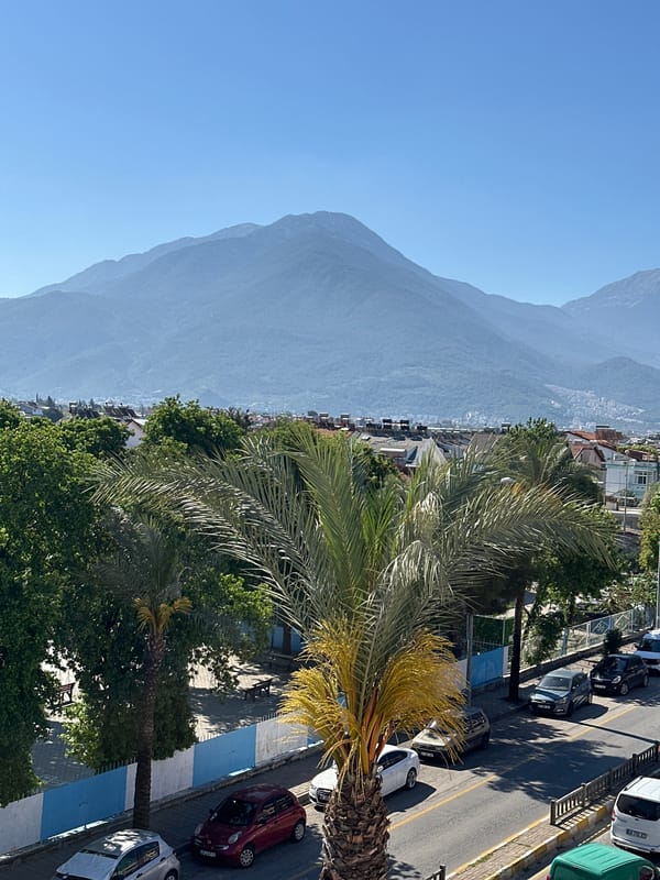 Morning documentation captures scenic Fethiye views and personal moments