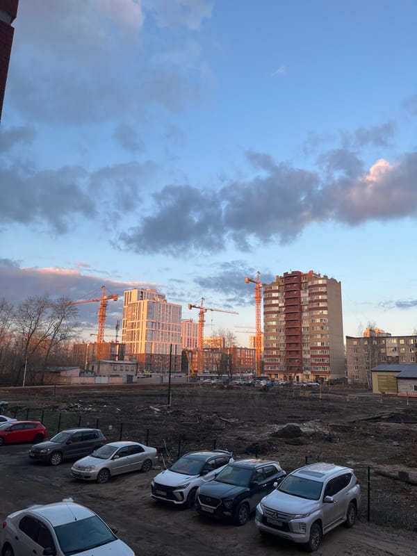 Golden hour urban scenes documented in Perm, Russia