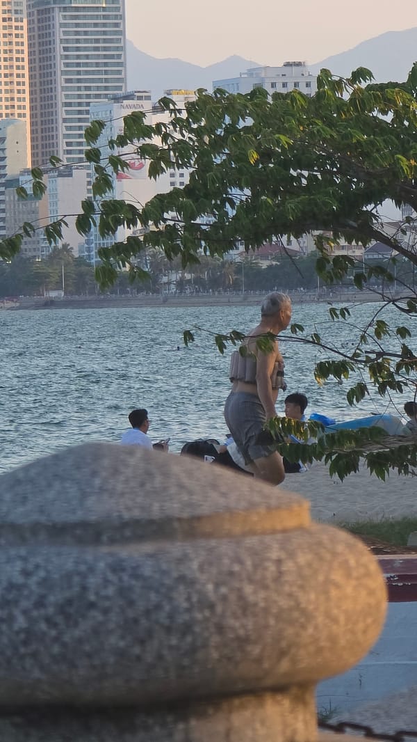 Daily life scenes captured along Nha Trang waterfront