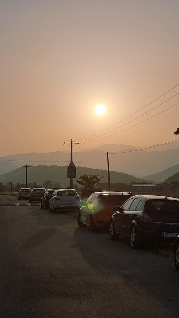 Pickup soccer at golden hour in the Garrotxa countryside