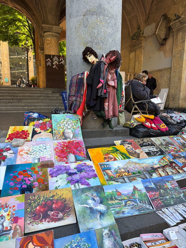 Street artists, vendors active in downtown Tbilisi