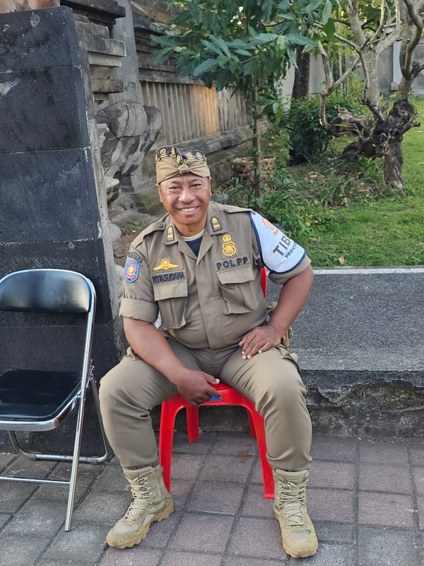 Morning street life and temple scenes around Denpasar, Bali