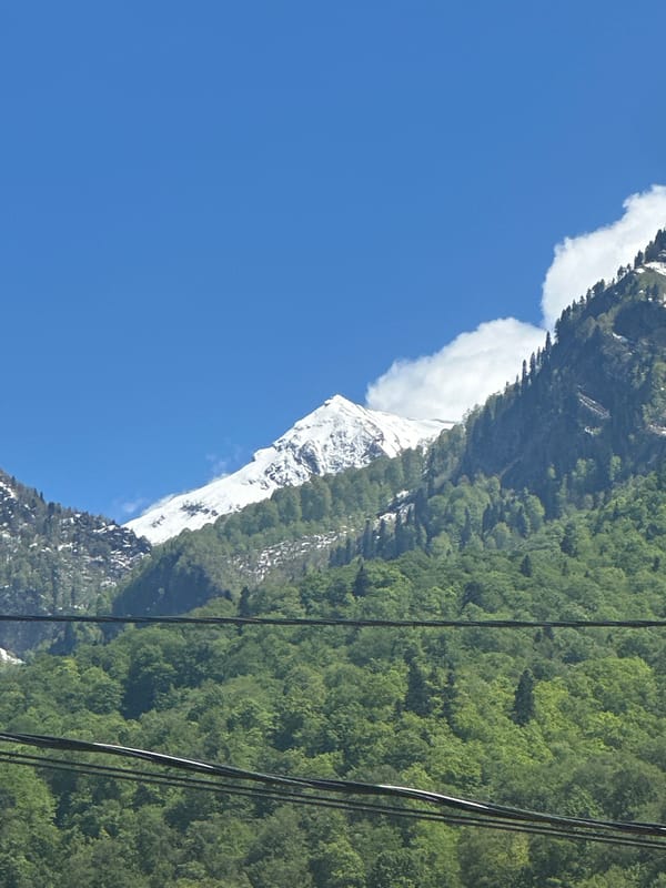 Daily life scenes captured in Krasnaya Polyana mountain town