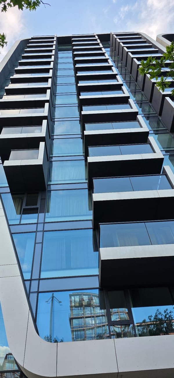 Modern building architecture documented in Sofia, Bulgaria