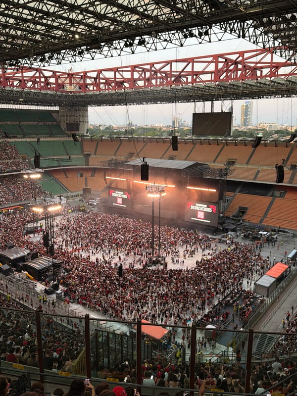 Packed Milan stadium glows for a major live concert event