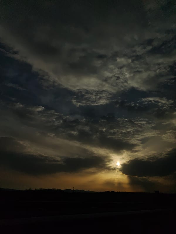 Dramatic sunset observed over Bulgarian countryside