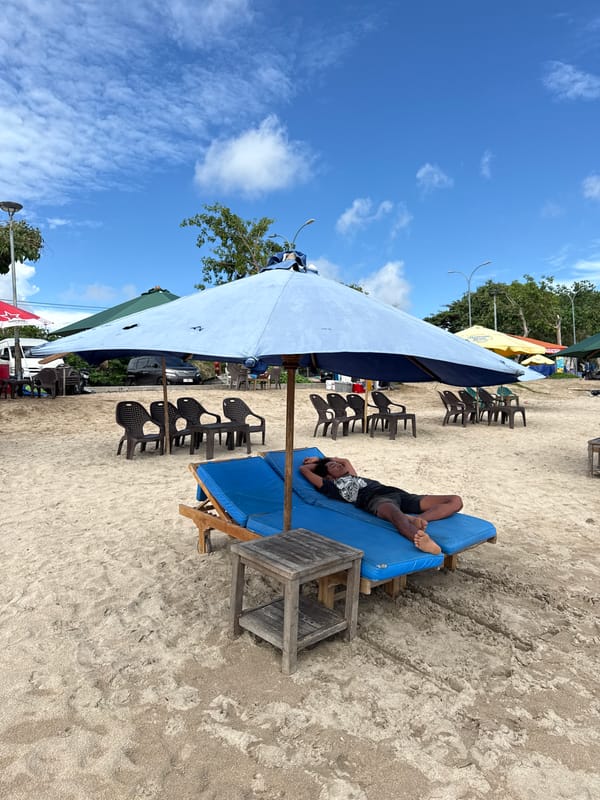 Morning beach scenes and helicopter spotted in Kuta