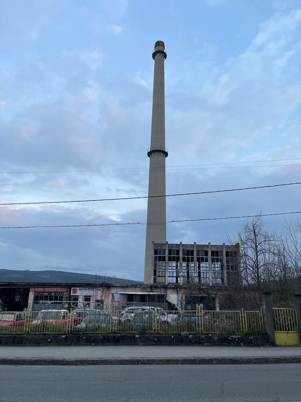 Industrial chimney documented in Dryanovo, Bulgaria