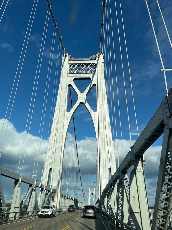 Vehicle crosses suspension bridge in Poughkeepsie area