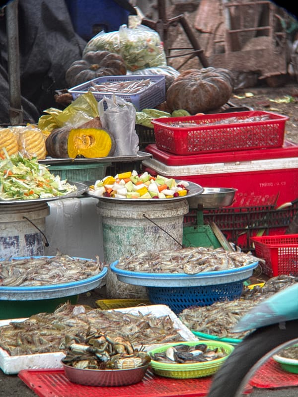 Morning market hustle on the streets of Nha Trang