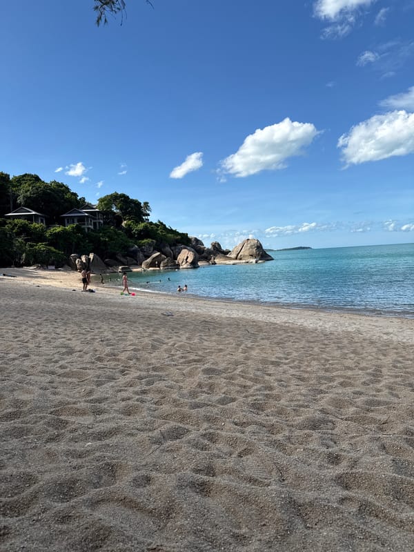 Lazy morning at Coral Cove's beach restaurant on Koh Samui
