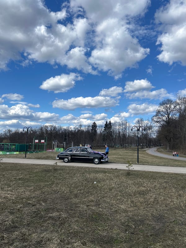 Family playground visit documented in Klin, Russia park area
