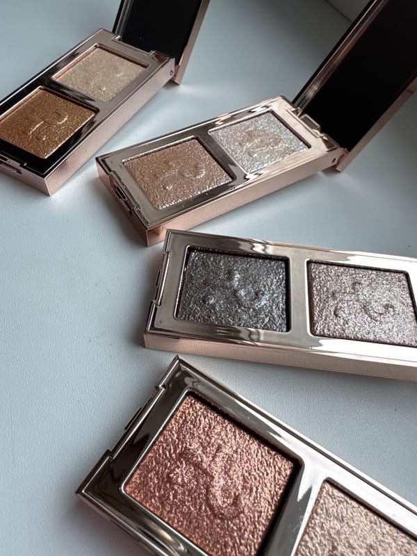 Makeup palettes and teddy bears photographed in Belarus village