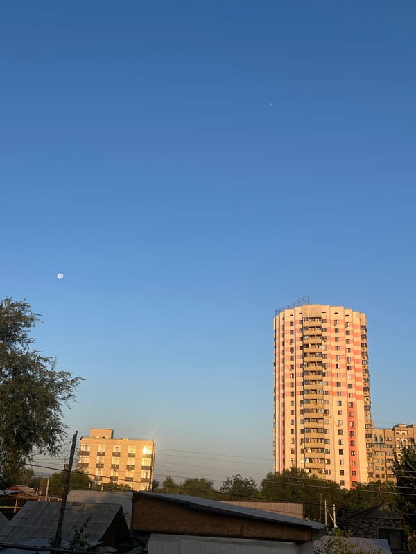 Almaty residential district with active construction and apartment blocks