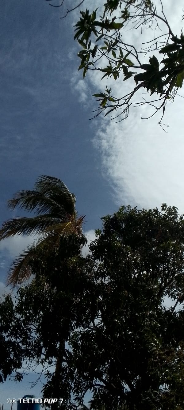 Witness documents cloudy afternoon sky in Altagracia, Venezuela