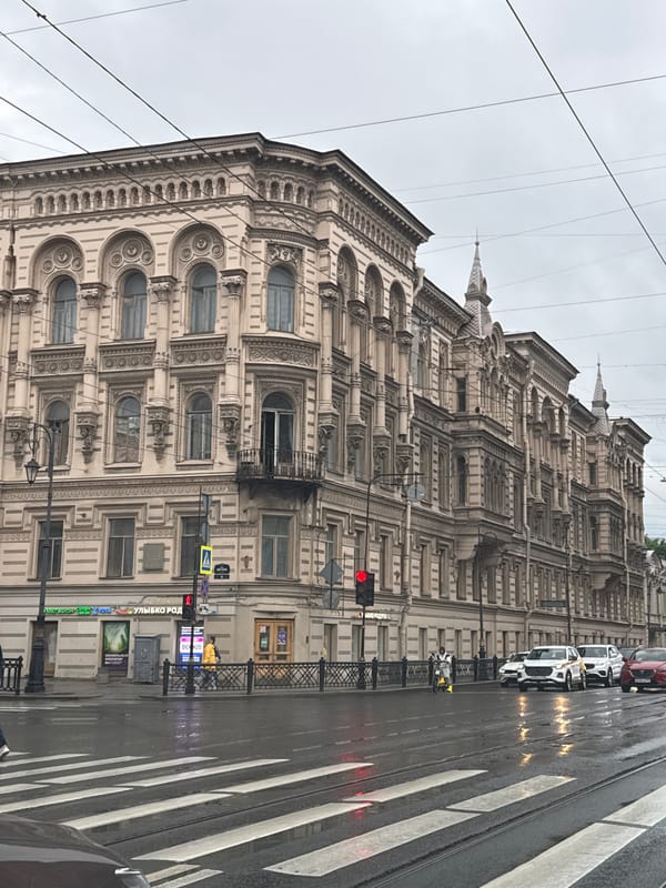 Rainy afternoon on Nevsky Prospekt in Saint Petersburg