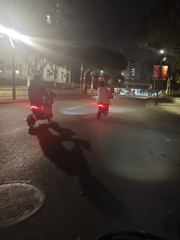 Nighttime urban scenes documented in Jiangning District, China