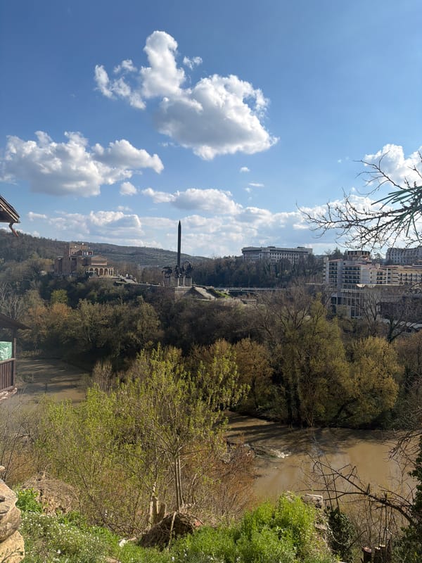 Art and landmarks documented during afternoon visit to Veliko Tarnovo