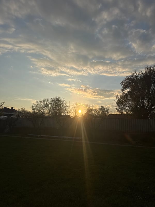 Evening documentation captures rural Bulgaria sunset and personal moments