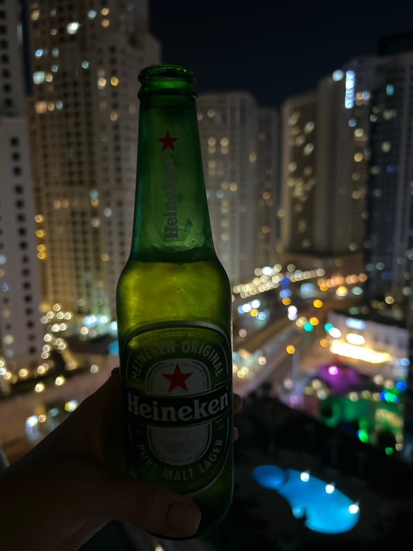Luxury cars and cold beers on a Dubai night out