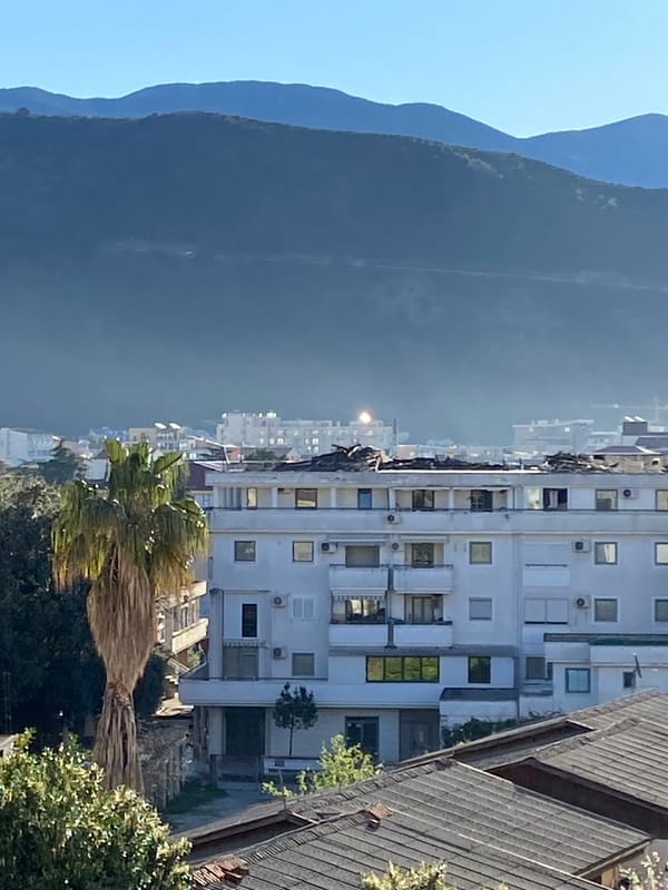 Morning hotel stay documented in coastal Budva, Montenegro