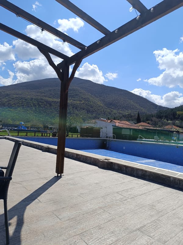 Empty swimming pool observed in Varvara, Bulgaria