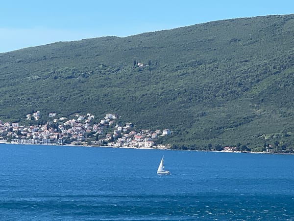 Morning scenes captured in coastal Baošići, Montenegro