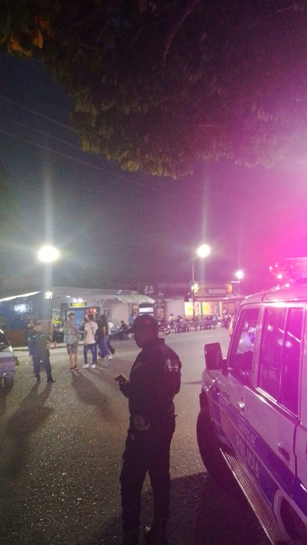 Police conduct nighttime operations in Tinaquillo, Venezuela