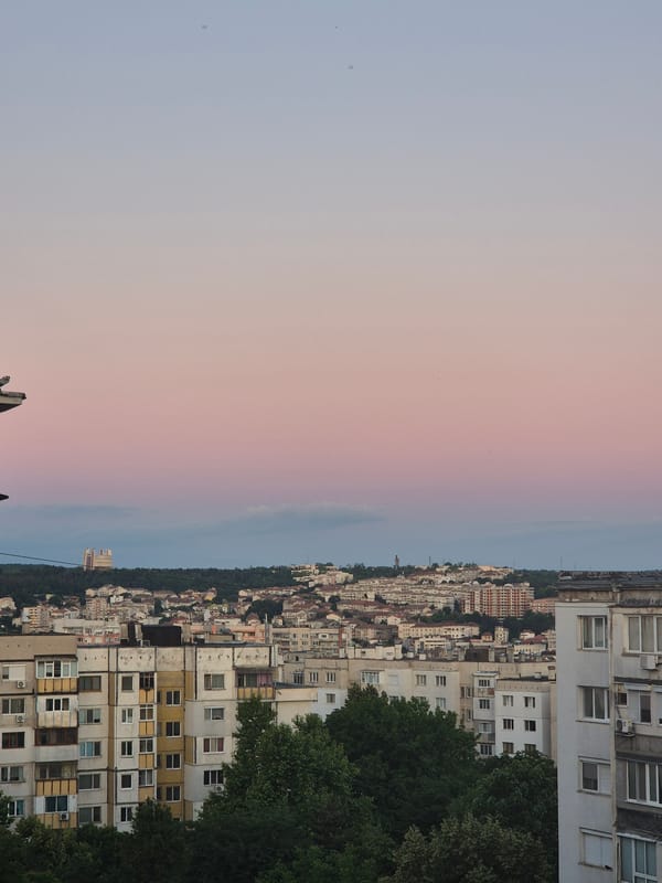 Dusk cityscape views and coffee moments, June 14th evening