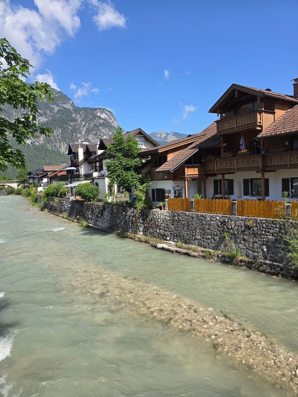 Morning scenes captured in Alpine town Garmisch-Partenkirchen