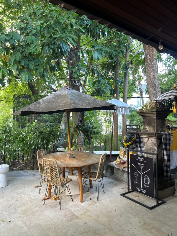 Kediri café and street scenes, Bali traditional details