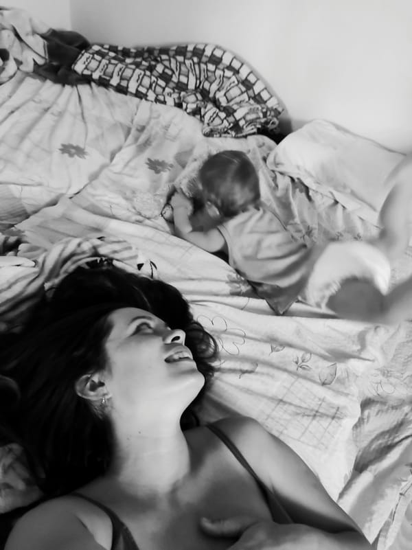 Mother and child captured in intimate black-and-white photographs