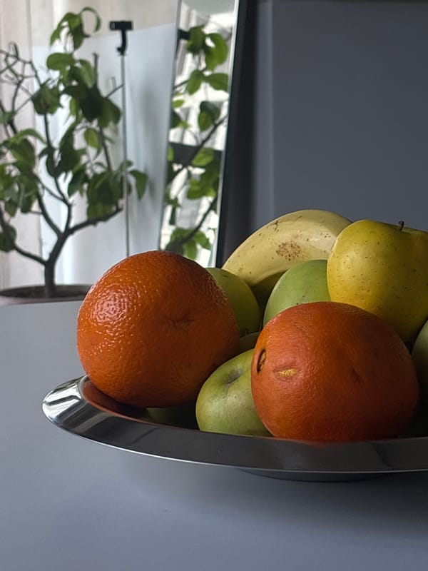 Morning moments captured across Armenia: fruit bowl, mirror selfie