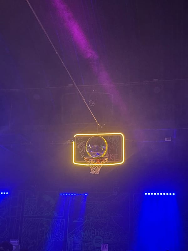 Modified basketball hoop spotted in Puebla nightlife venue