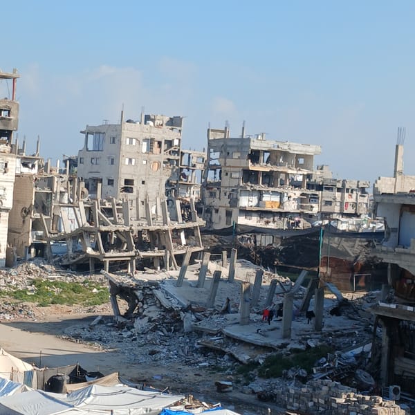 Gaza City shows widespread destruction, temporary tent settlements documented