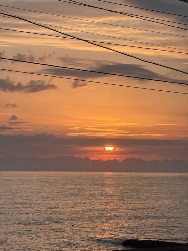 Sunset over Black Sea observed from multiple locations in Sochi