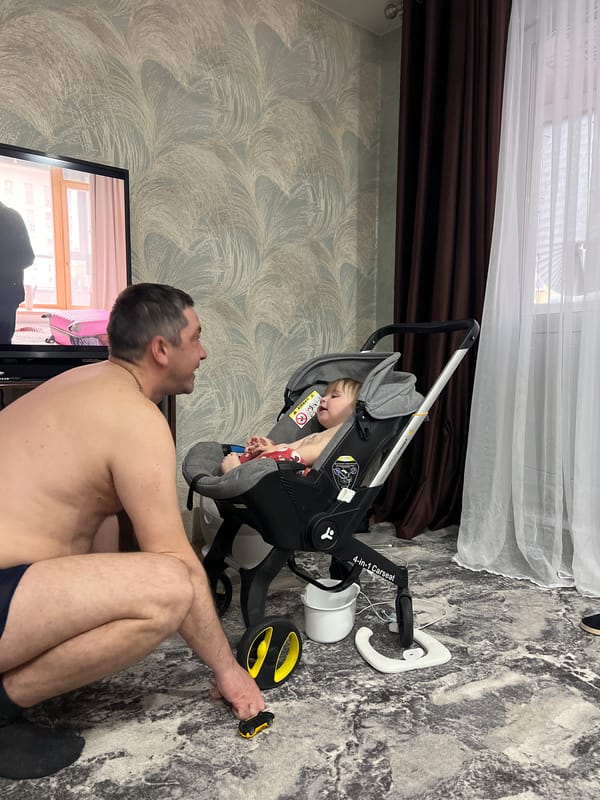 Woman documents personal grooming routine in Noviy, Russia