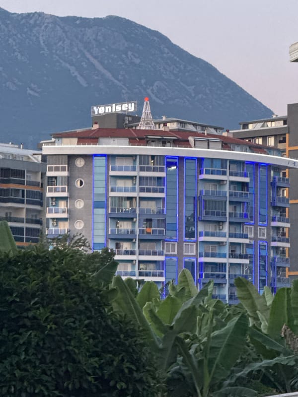 Alanya streets and residences at golden hour