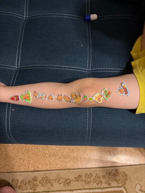 Casual evening at home in Tambov, stickers and cartoon tees
