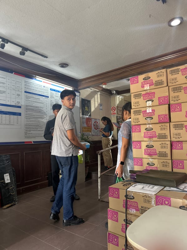 Inside a Davao City government service office, early morning