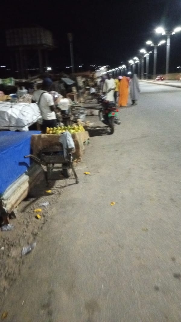 Night market bustles with activity in Adankolo, Nigeria