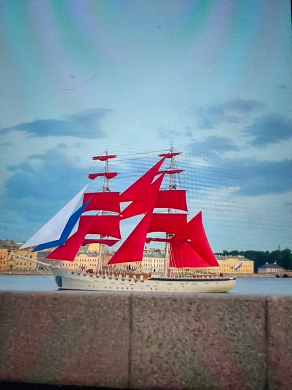 Saint Petersburg landmarks, coastal scenery, and flowers in bloom