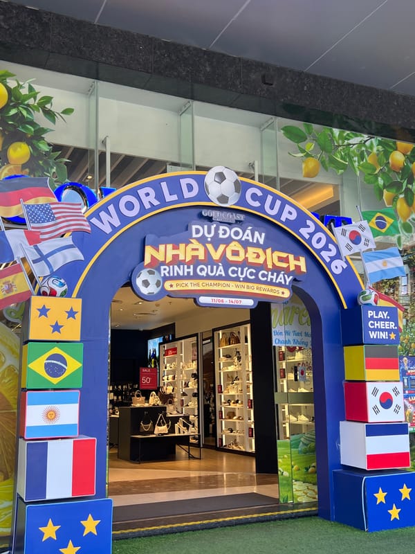 World Cup decorations and arcade scenes at Nha Trang mall