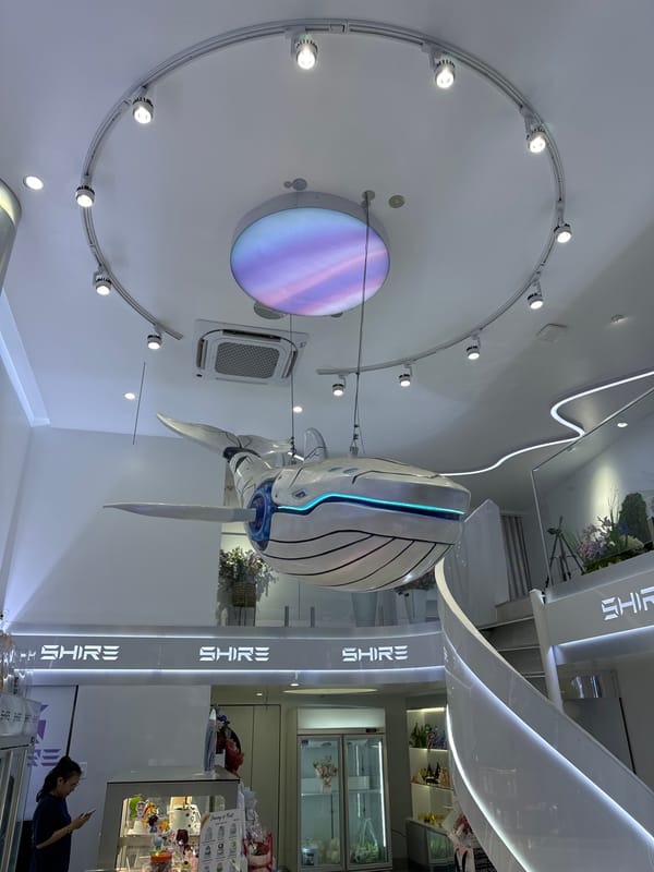 Futuristic whale sculpture draws visitors to Phan Thiết commercial space