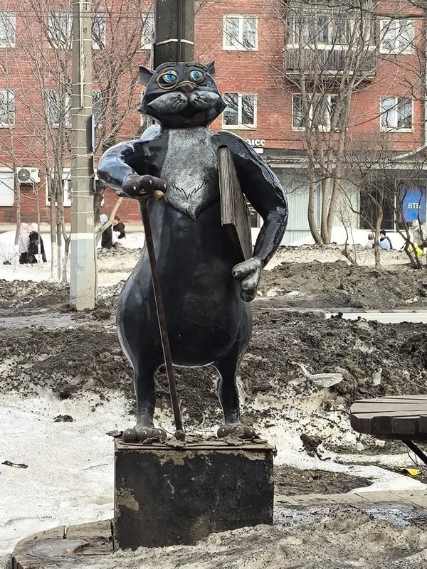 Urban art installations documented across Izhevsk, Russia