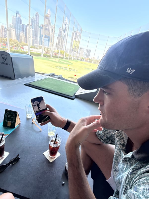 Morning golf session at Topgolf Dubai facility