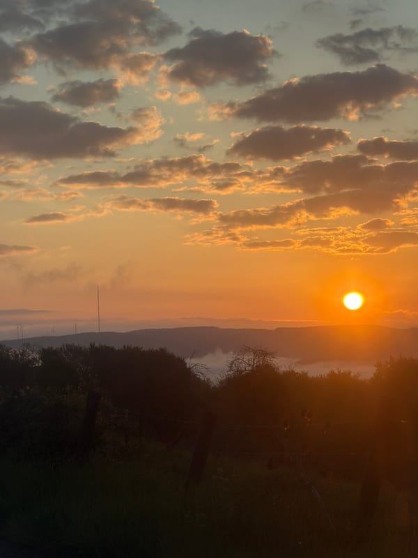 Sunset observed through clouds in Saarburg, Germany