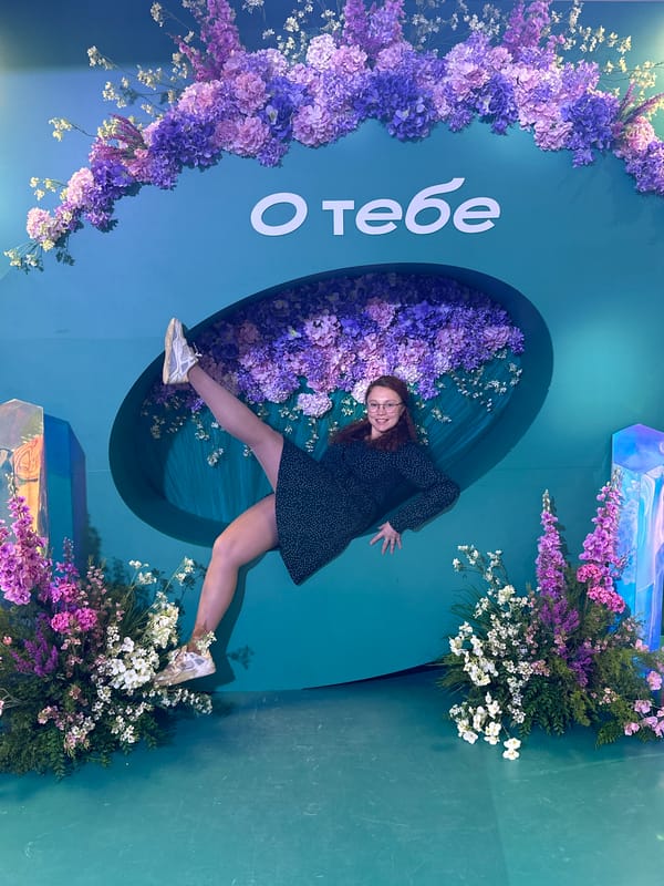 Woman Creates Illusion of Floating in Monchegorsk Photo